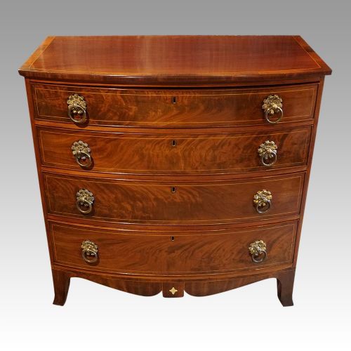 Regency Mahogany Bowfront Chest