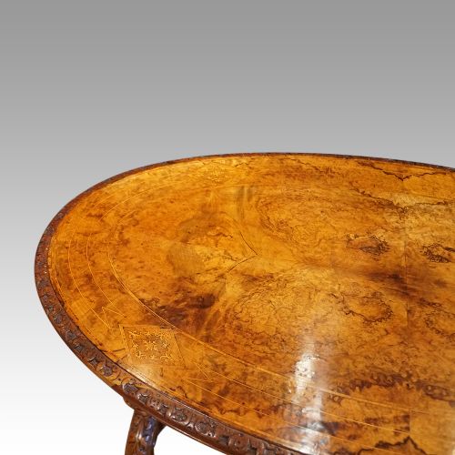 fig 3. Victorian inlaid walnut centre table