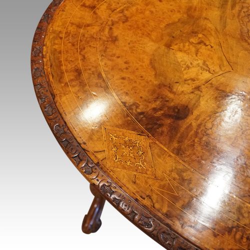 fig 7. Victorian inlaid walnut centre table