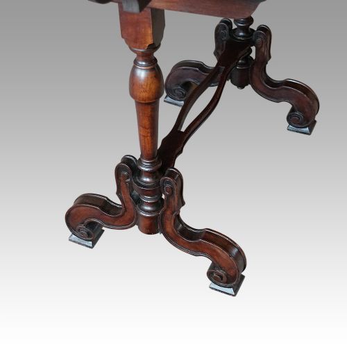 fig 2. Edwardian walnut kidney shaped side table
