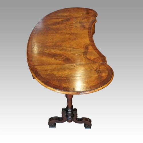 fig 5. Edwardian walnut kidney shaped side table