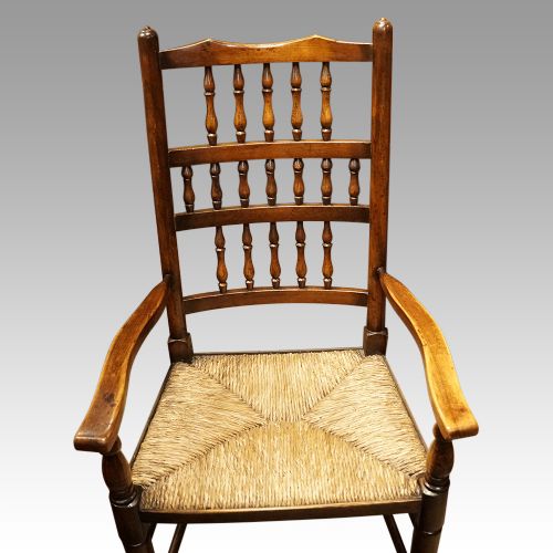fig 1. Set of 10 Lancashire spindle back chairs 
