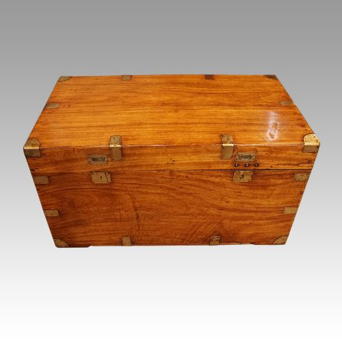 Large Victorian Camphor Wood Campaign Chest