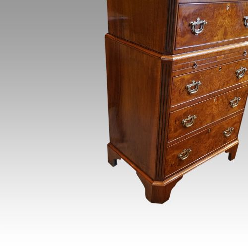 fig 4. George V Walnut chest on chest