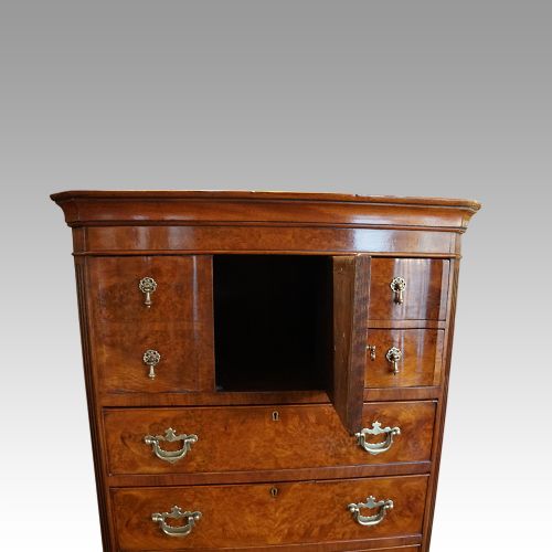 fig 5. George V Walnut chest on chest