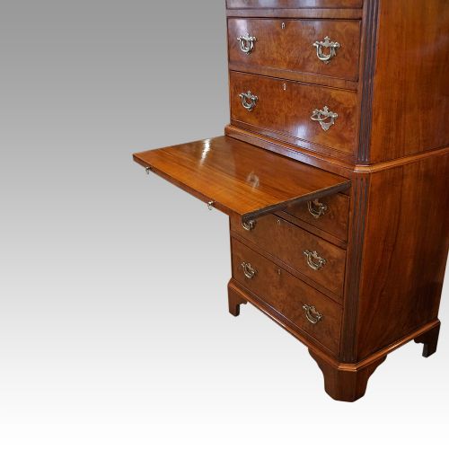 fig 9. George V Walnut chest on chest