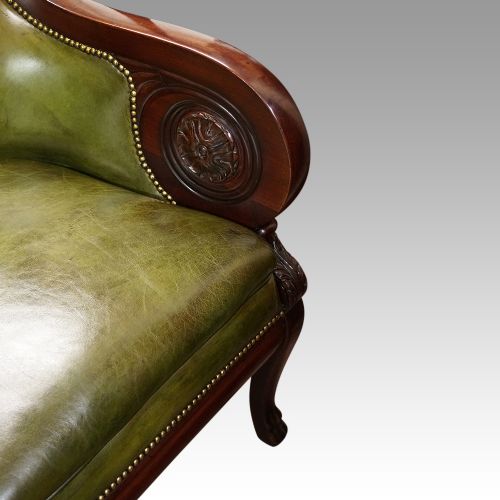fig 1. Antique mahogany library chair