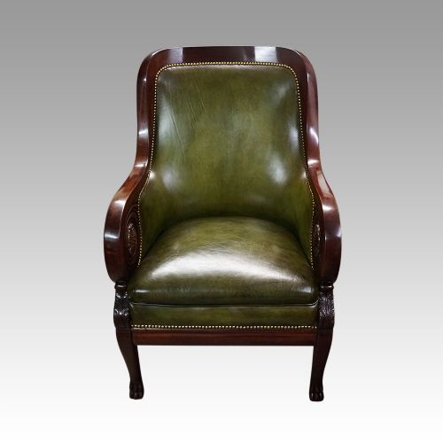 fig 4. Antique mahogany library chair