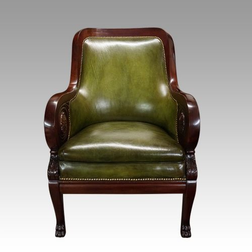 fig 6. Antique mahogany library chair