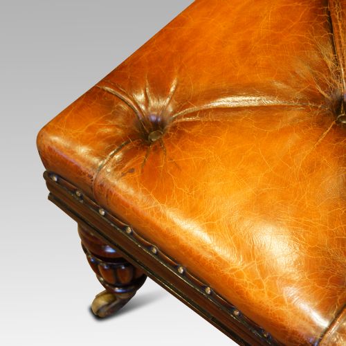 fig 6. Large buttoned leather stool