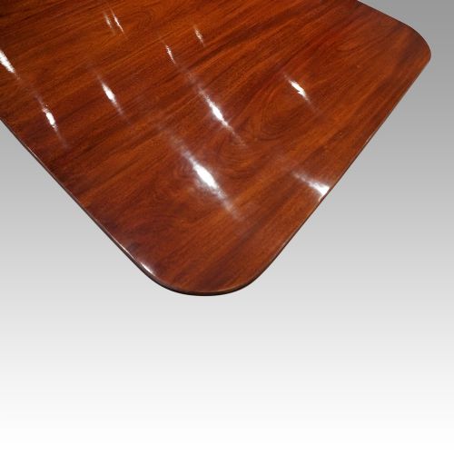 fig 10. Regency style mahogany twin pillar dining table