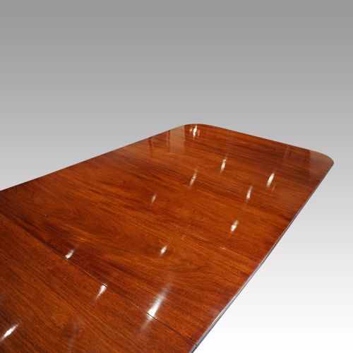 fig 5. Regency style mahogany twin pillar dining table