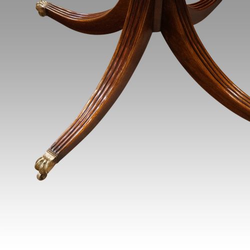 fig 7. Regency style mahogany twin pillar dining table