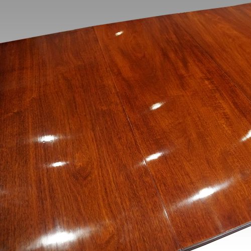 fig 8. Regency style mahogany twin pillar dining table