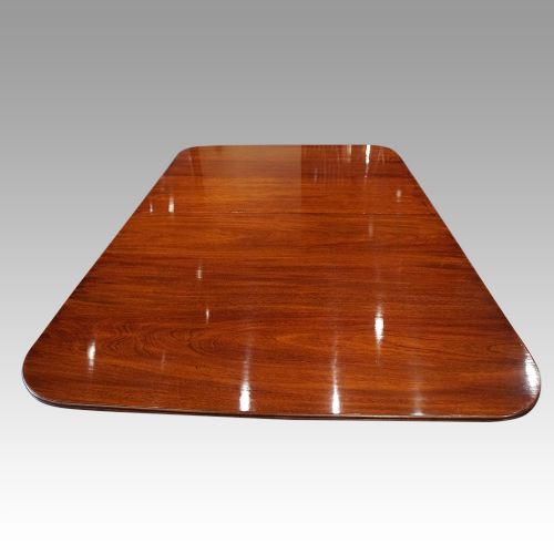 fig 9. Regency style mahogany twin pillar dining table