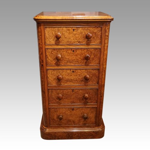 fig 3. Pair of Victorian walnut bedside chests