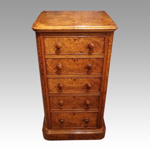 fig 6. Pair of Victorian walnut bedside chests