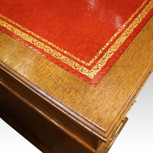 fig 1. Edwardian oak pedestal desk