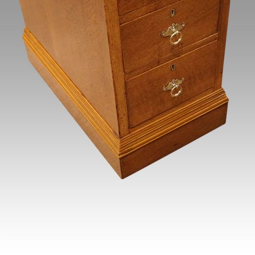 fig 6. Edwardian oak pedestal desk