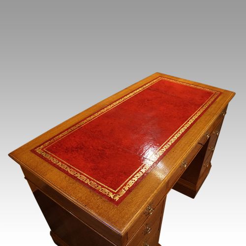 fig 9. Edwardian oak pedestal desk