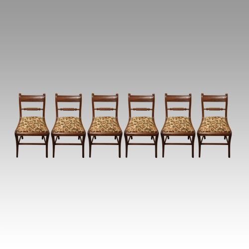 Set of 6 Regency Mahogany Dining Chairs