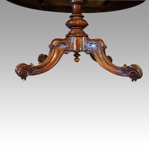 fig 1. Victorian inlaid walnut oval loo table
