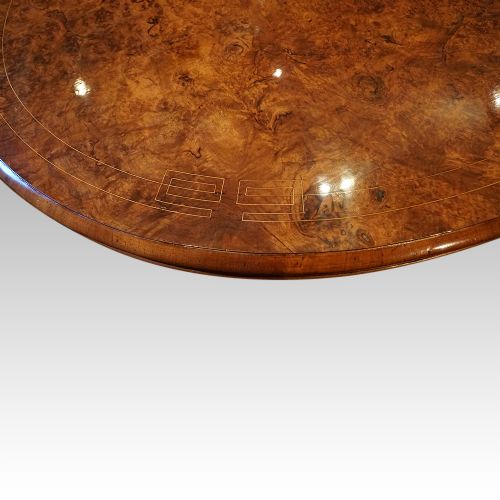 fig 5. Victorian inlaid walnut oval loo table
