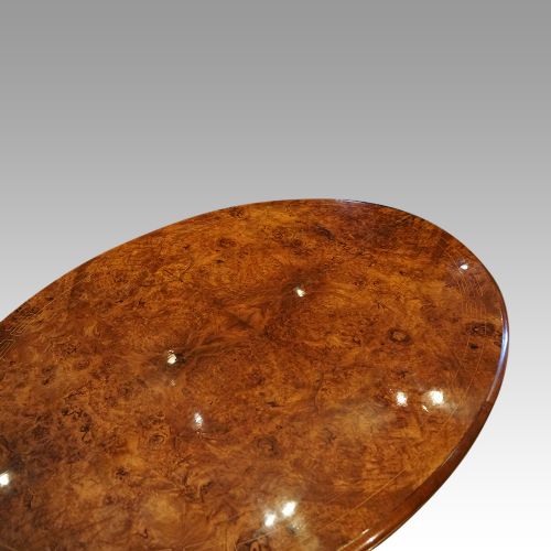 fig 8. Victorian inlaid walnut oval loo table
