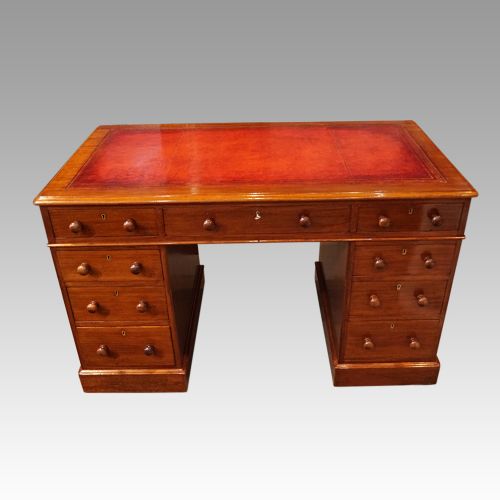 Victorian Mahogany Pedestal Desk