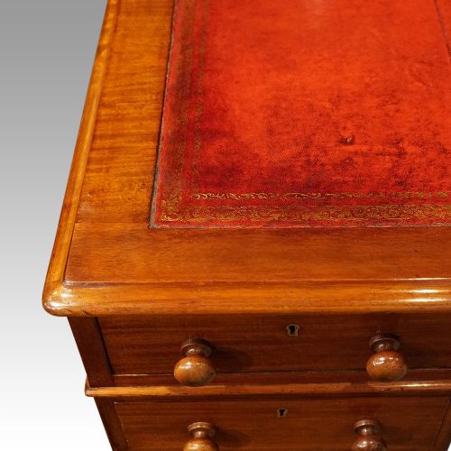 fig 2. Victorian mahogany pedestal desk
