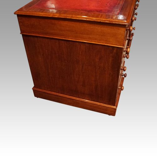fig 6. Victorian mahogany pedestal desk