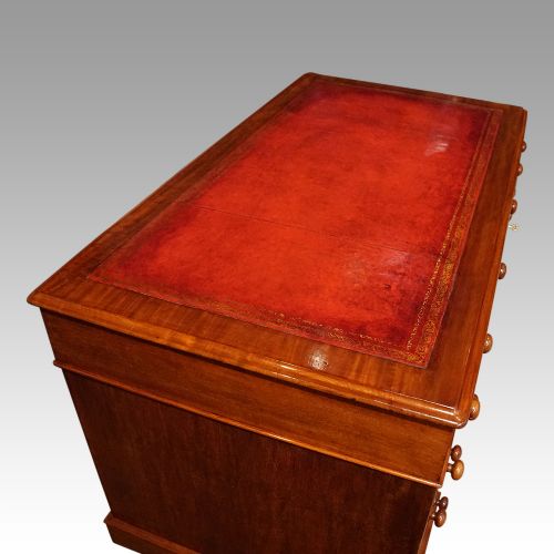 fig 7. Victorian mahogany pedestal desk