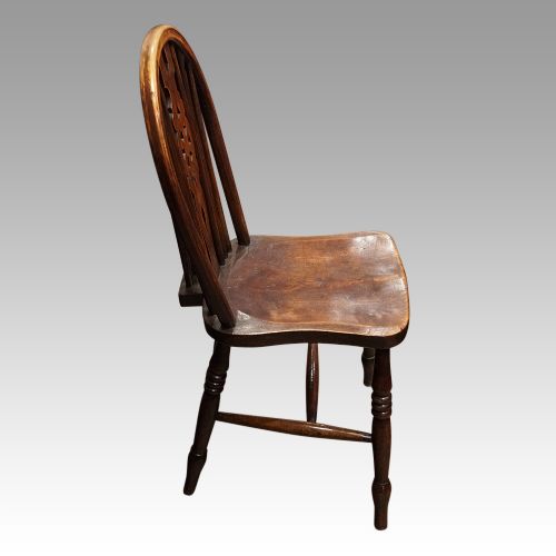 fig 5. Set of 6 Edwardian wheelback kitchen chairs