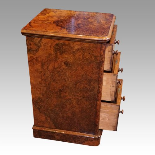 fig 1. Pair of Victorian walnut bedside chests