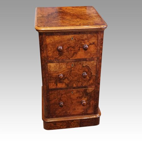 fig 3. Pair of Victorian walnut bedside chests