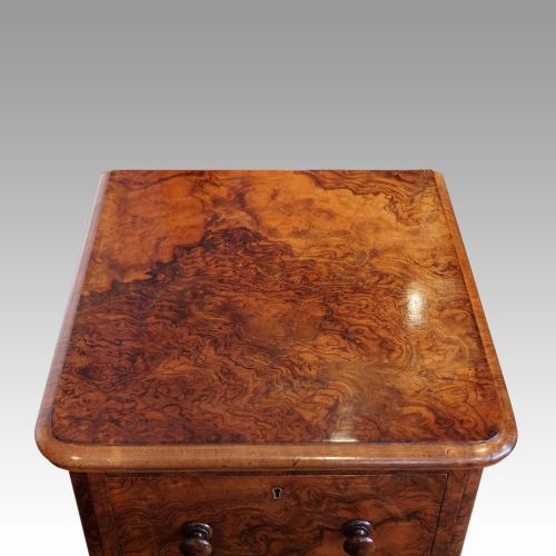 fig 6. Pair of Victorian walnut bedside chests