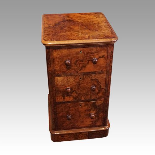 fig 8. Pair of Victorian walnut bedside chests