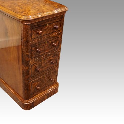 fig 1. Pair of Victorian burr walnut bedside chests