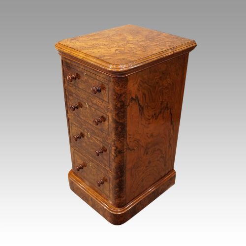 fig 2. Pair of Victorian burr walnut bedside chests