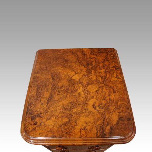 fig 7. Pair of Victorian burr walnut bedside chests