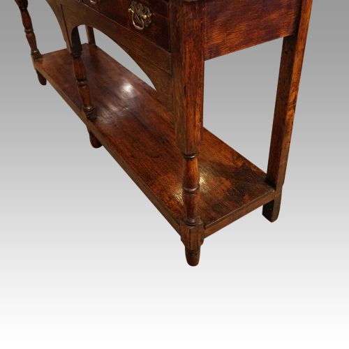 fig 1. Antique small oak dresser base