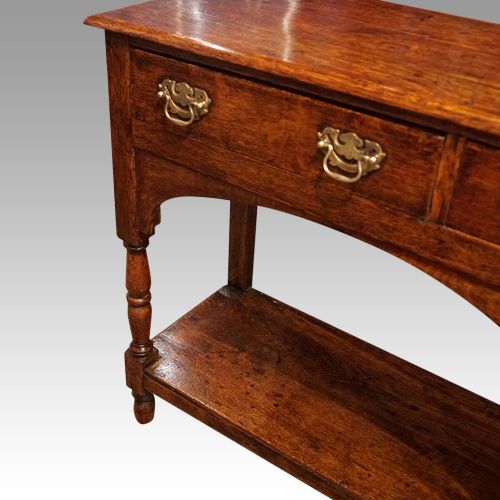 fig 3. Antique small oak dresser base