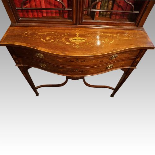 fig 2. Edwardian inlaid mahogany display bookcase