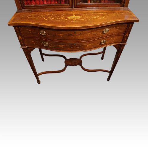 fig 8. Edwardian inlaid mahogany display bookcase