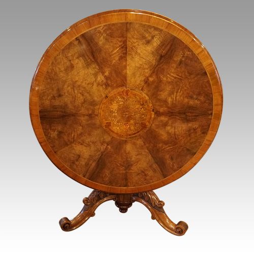 Victorian Circular Marquetry Centre Table