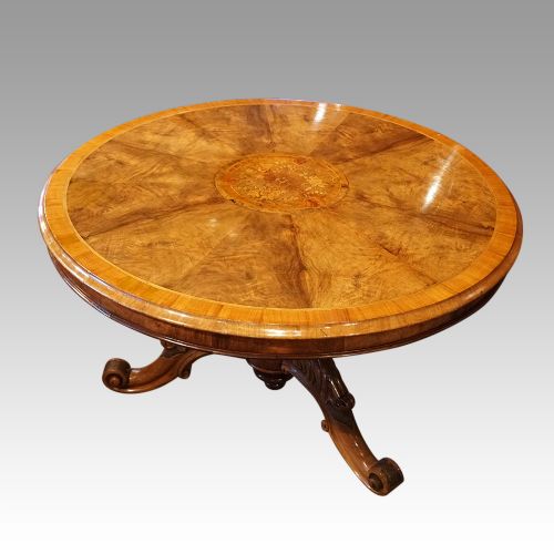 fig 1. Victorian circular marquetry centre table