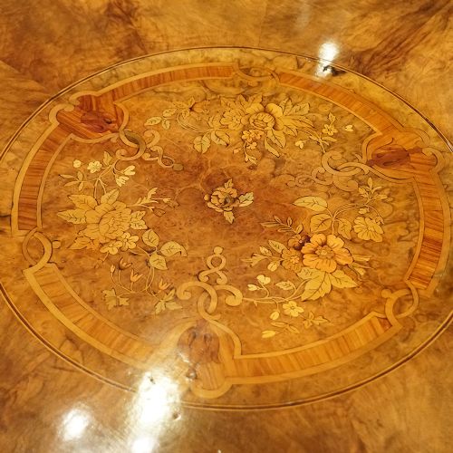 fig 7. Victorian circular marquetry centre table