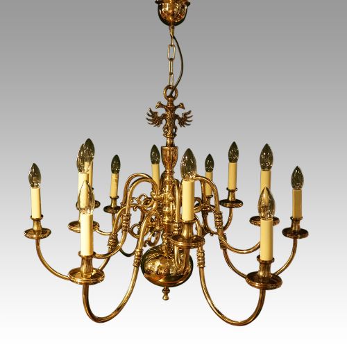 Dutch Brass Chandelier