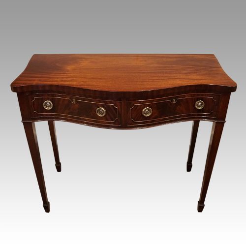 George VI Serpentine Mahogany Serving Table