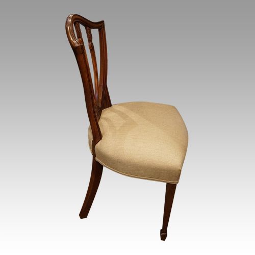 fig 1. Set of 8 shield back dining chairs